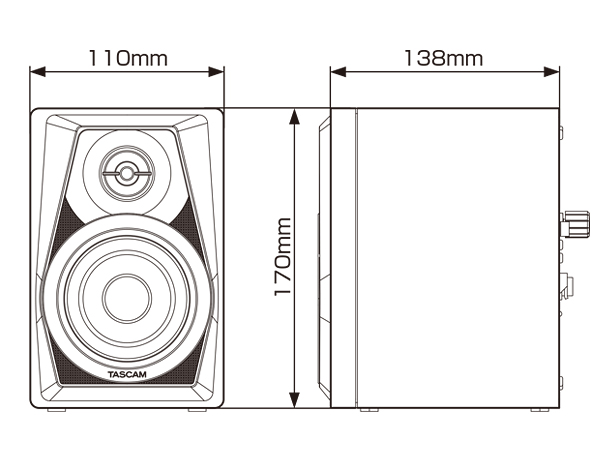 VL-S3/VL-S3BT | Powered Desktop Monitors | TASCAM | International 