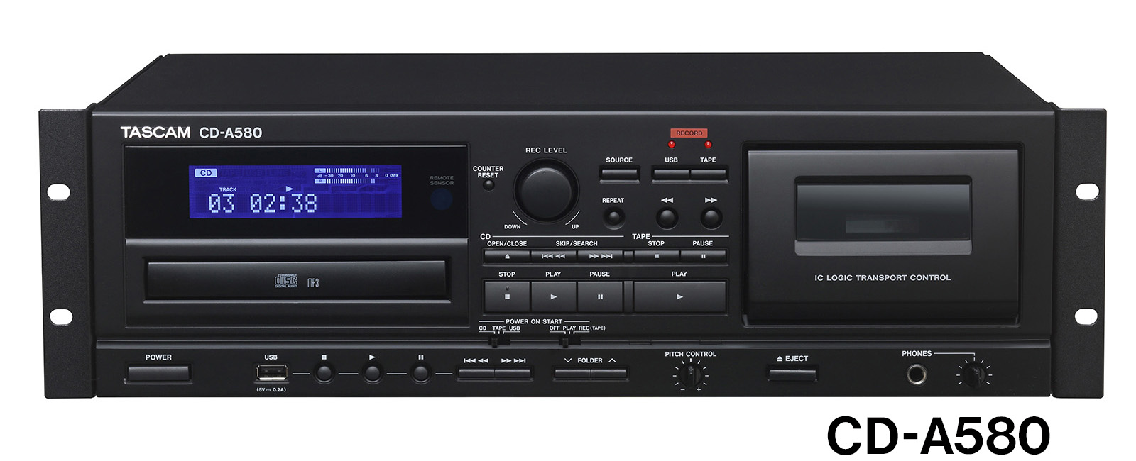 CD-A580 | 業務用カセットレコーダー / CDプレーヤー / USBメモリー 