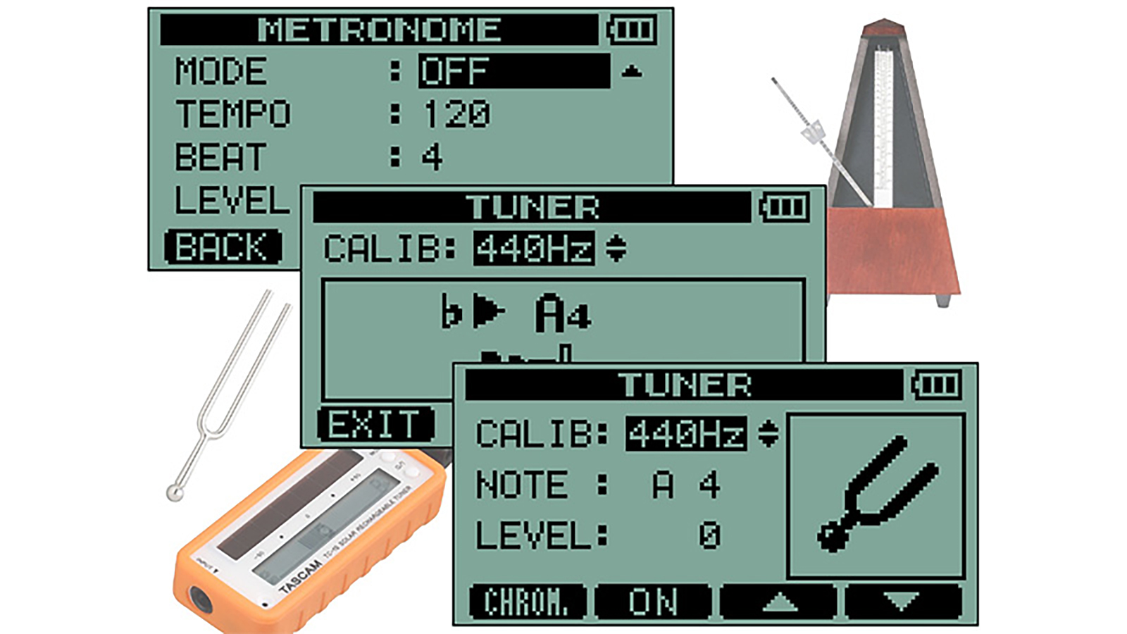 Tuner and Metronome Included
