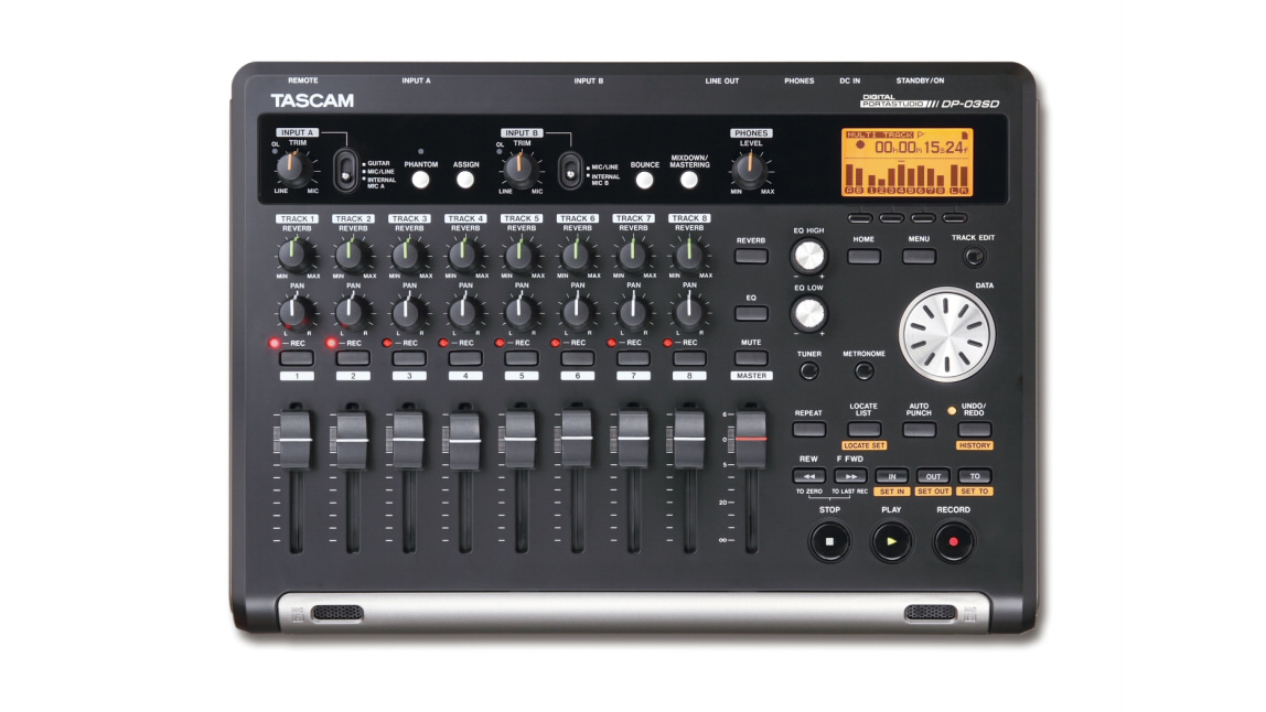 DP-03SD | 8-TRACK DIGITAL PORTASTUDIO w/FADERS | TASCAM DP-03SD | 8-TRACK DIGITAL PORTASTUDIO w/FADERS | TASCAM