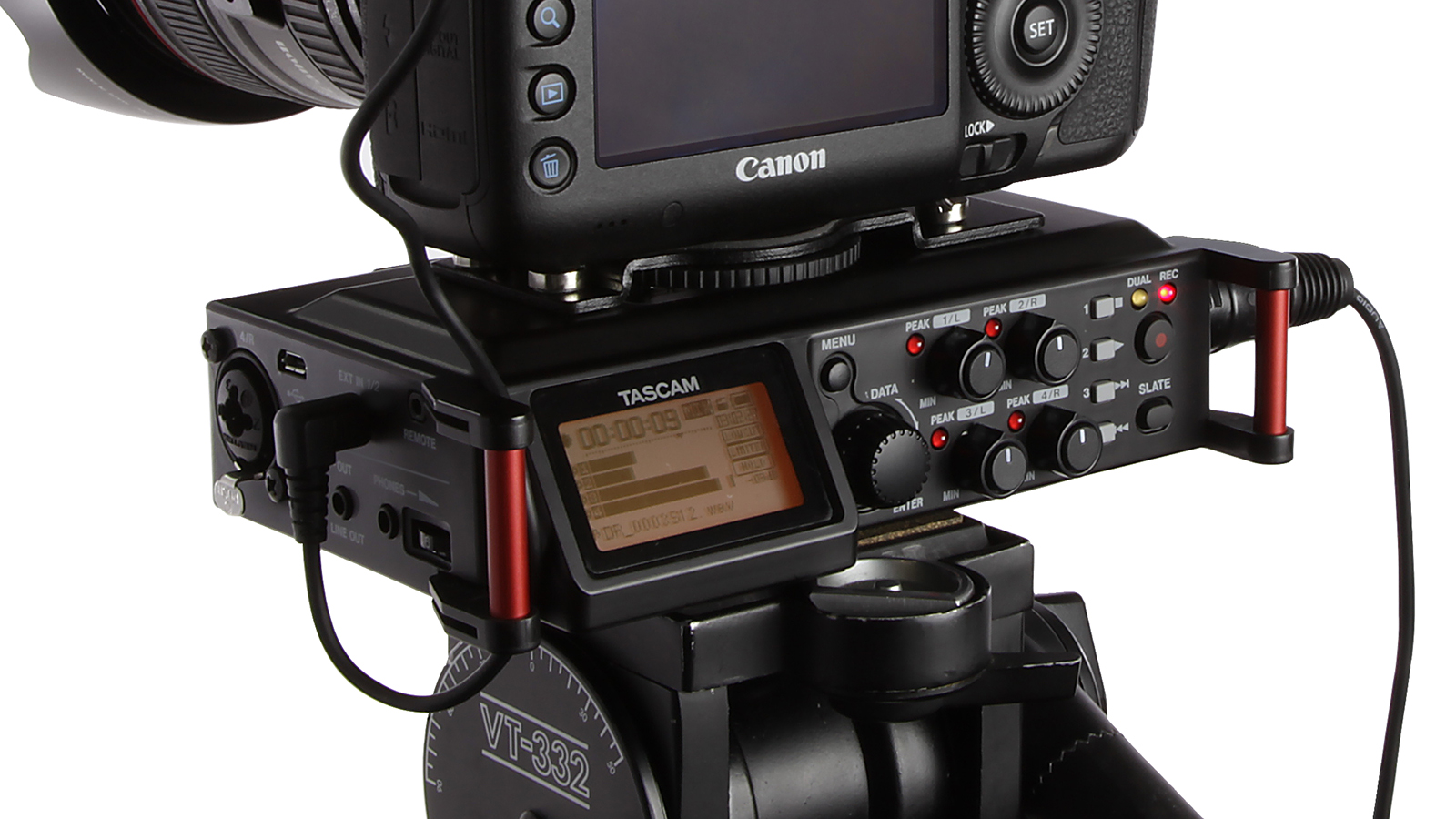 Compact, Rugged Design Can Be Attached Above or Below the Camera