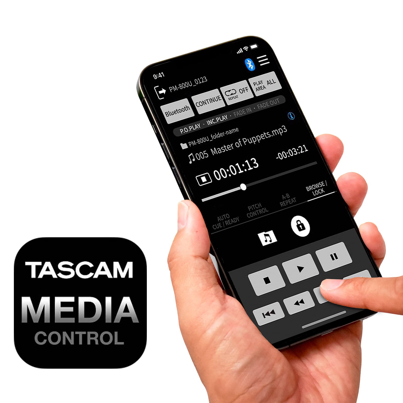 リモートコントロールアプリ『TASCAM MEDIA CONTROL CENTER』