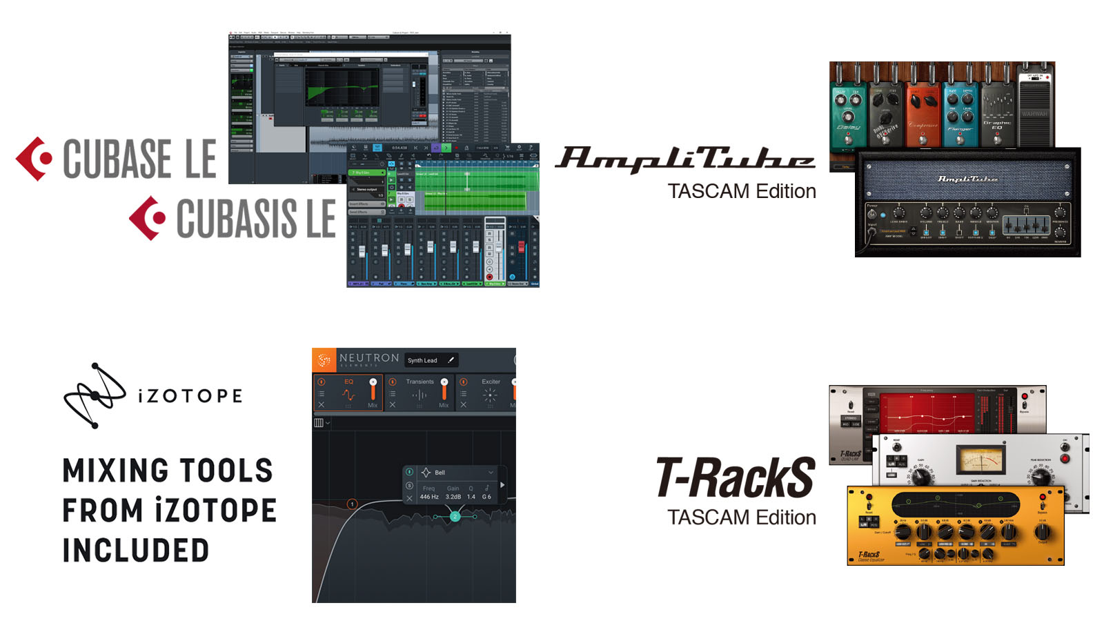 Special versatile bundled software to produce your music from start to finish