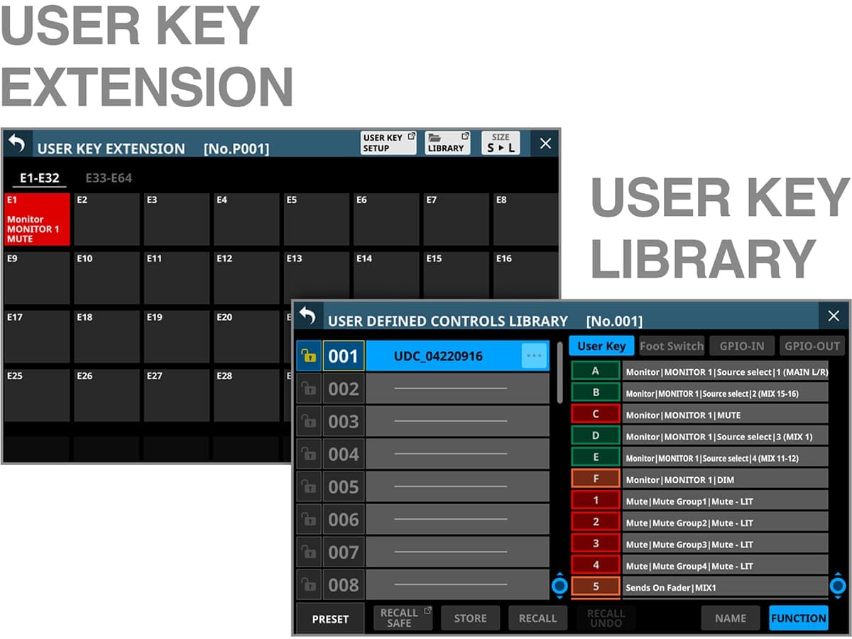 Expanded User Keys & Configurable Library 