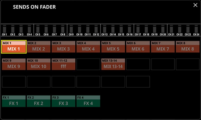 SENDS ON FADER画面にモジュールメーター表示を追加