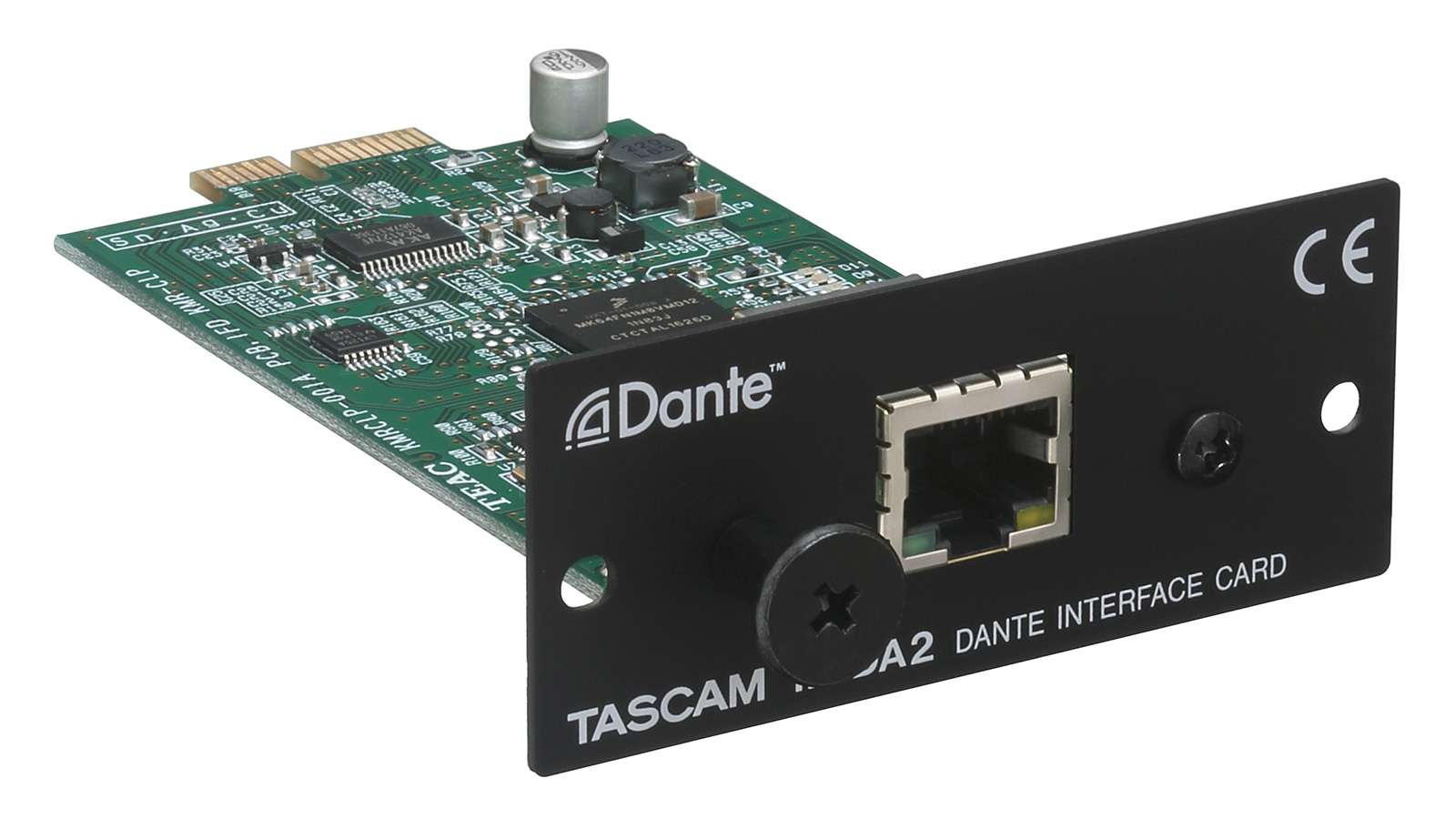 Optional IF-DA2 interface card supporting Dante 2ch Input and Output
