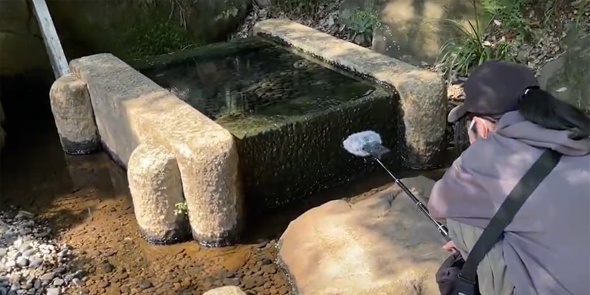 3月23日　散策での録音の様子 3