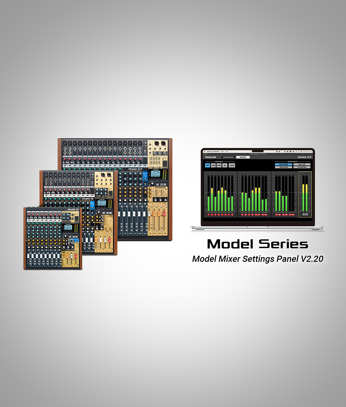 TASCAM’s Model Series Now Supports Meter Bridge App