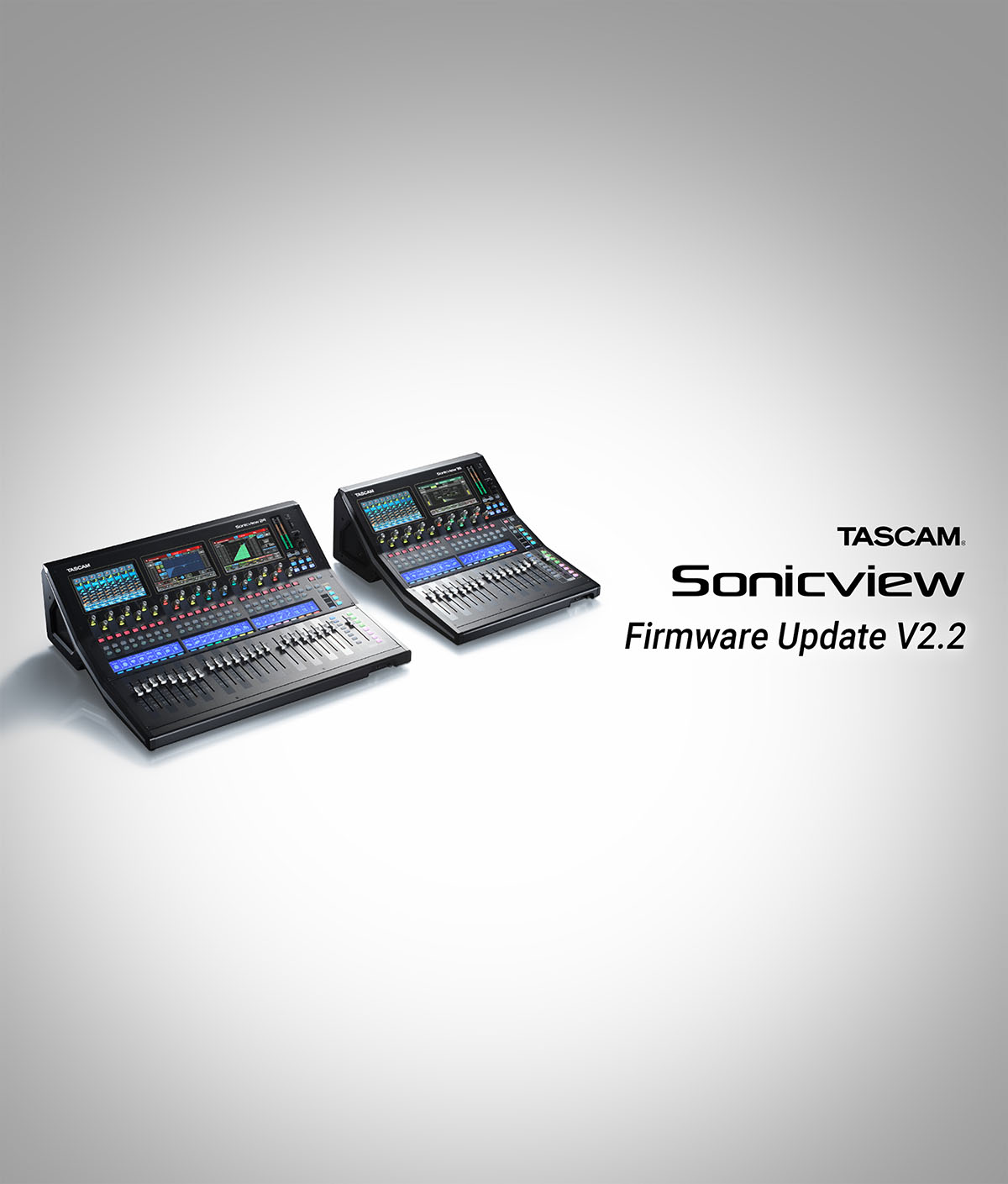 デジタルミキサー『TASCAM Sonicview』がV2.2にアップデート。 Ember+外部制御プロトコルの公開やルーティング画面など多数の機能を追加