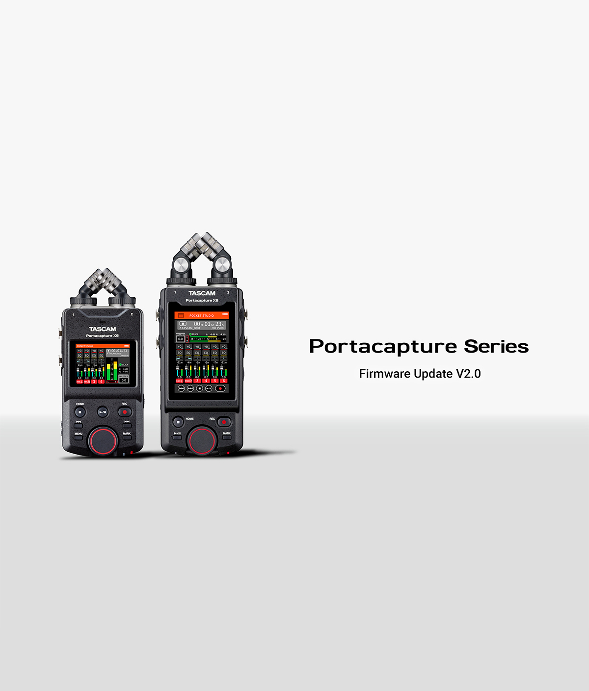 TASCAM Announces Firmware Update V2.0 for the Portacapture X8 / X6