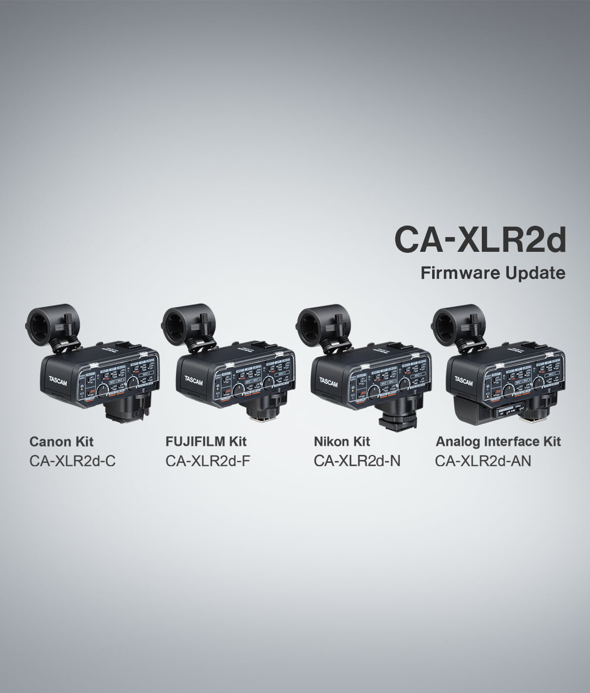 『CA-XLR2d』の最新ファームウェア V1.20をリリース