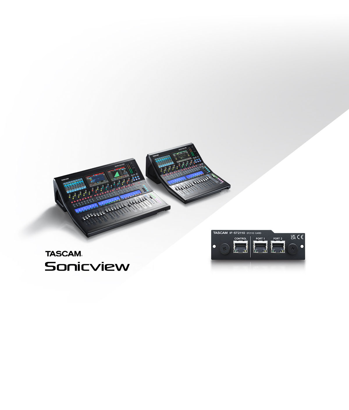 業務用デジタルミキサー『TASCAM Sonicviewシリーズ』の SMPTE ST 2110準拠オプションカード『IF-ST2110』を9月下旬に発売