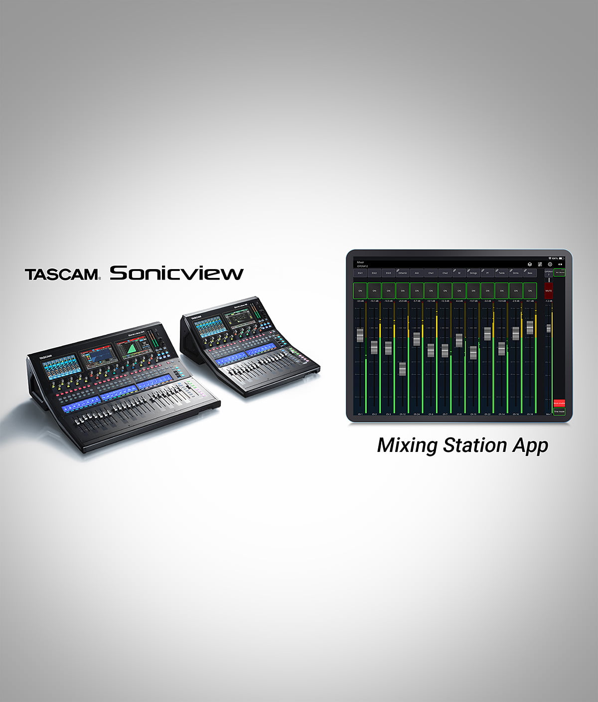 TASCAM Introduces Mixing Station App Support for Sonicview Consoles