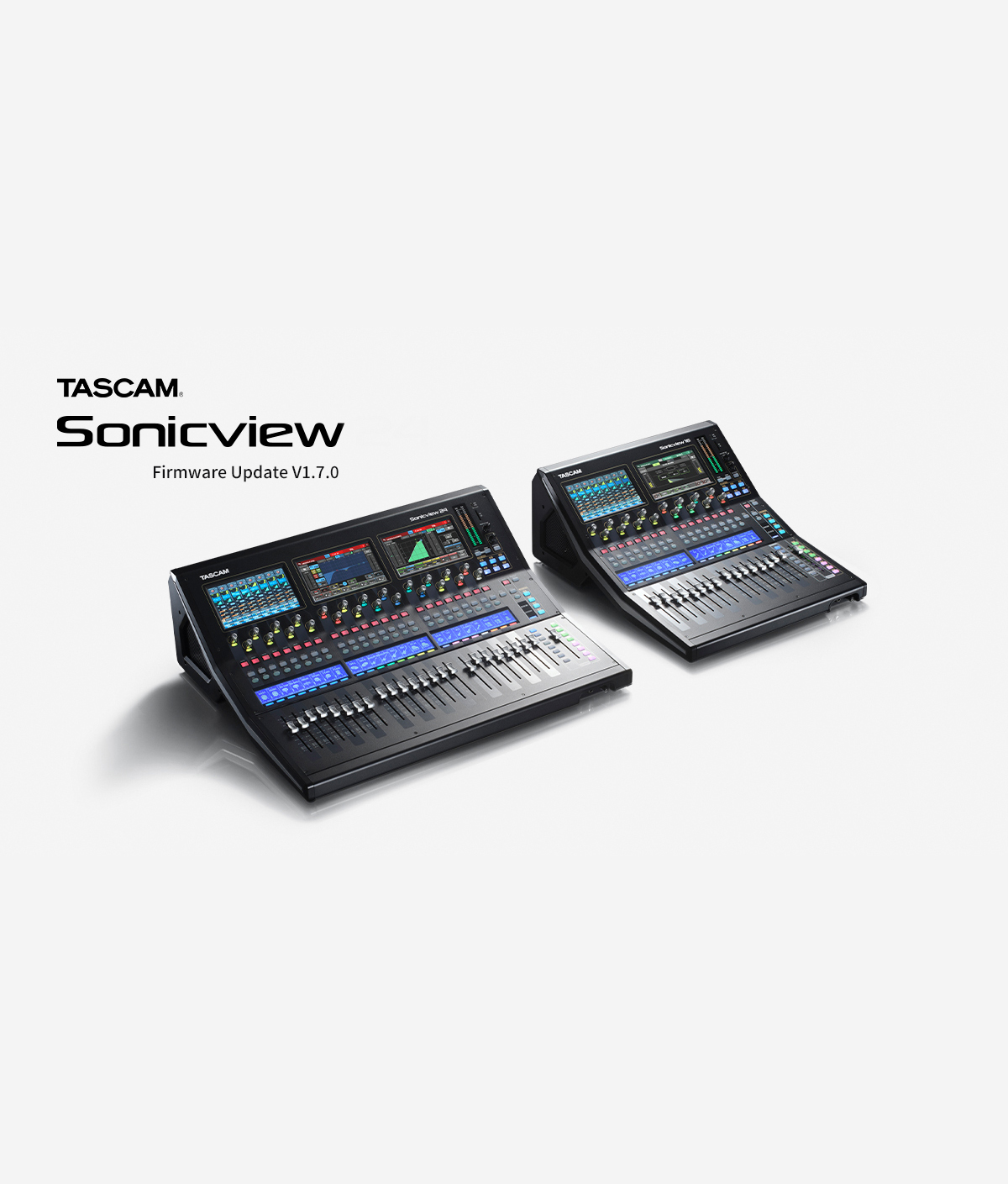 『TASCAM Sonicview 24』および『TASCAM Sonicview 16』の最新ファームウェア V1.7.0をリリース