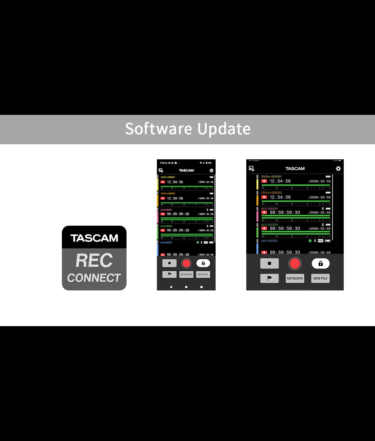 TASCAM RECORDER CONNECT - New Version 1.2.2 of Software Released