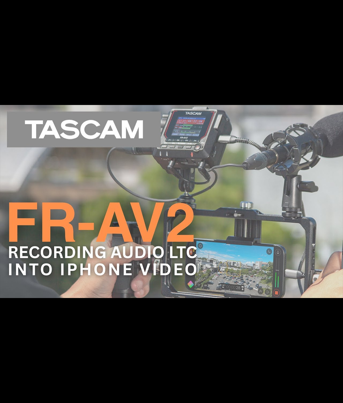 FR-AV2でiPhoneにオーディオとタイムコードを録音する方法