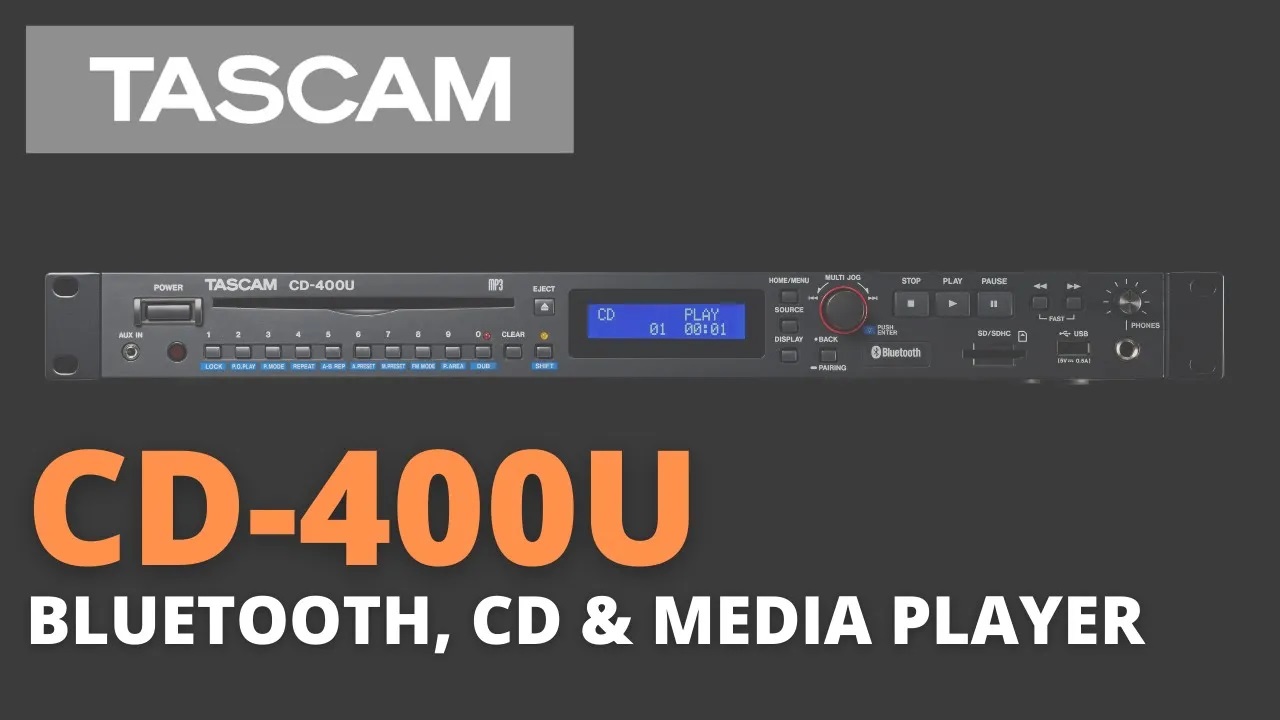 Bluetooth, CD and Media Player by TASCAM. The CD-400U.