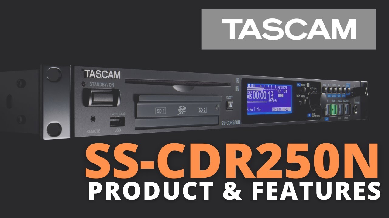 TASCAM Two-Channel Solid State Network CD Recorder SS-CDR250N Overview