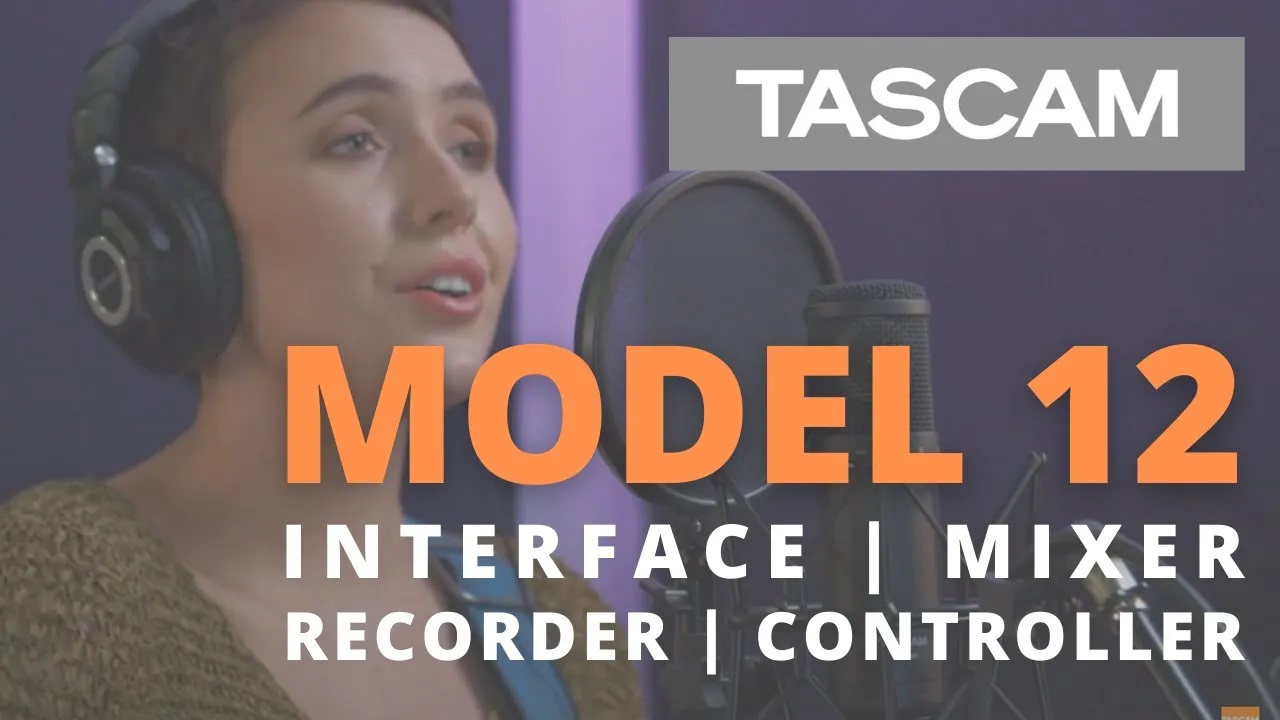 TASCAM Model 12 Interface Mixer Recorder Controller for Music and Multimedia Creators