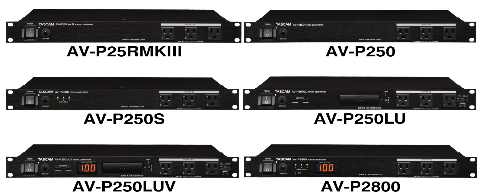 AV-P Series | パワーディストリビューター/コンディショナー | TASCAM 