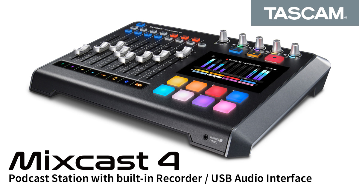 ポッドキャストなどの音声コンテンツ制作、ライブ配信を1台で可能にする『Mixcast 4』がアップデート。トークバックモニター出力先の追加やサウンドパッド操作性が向上。