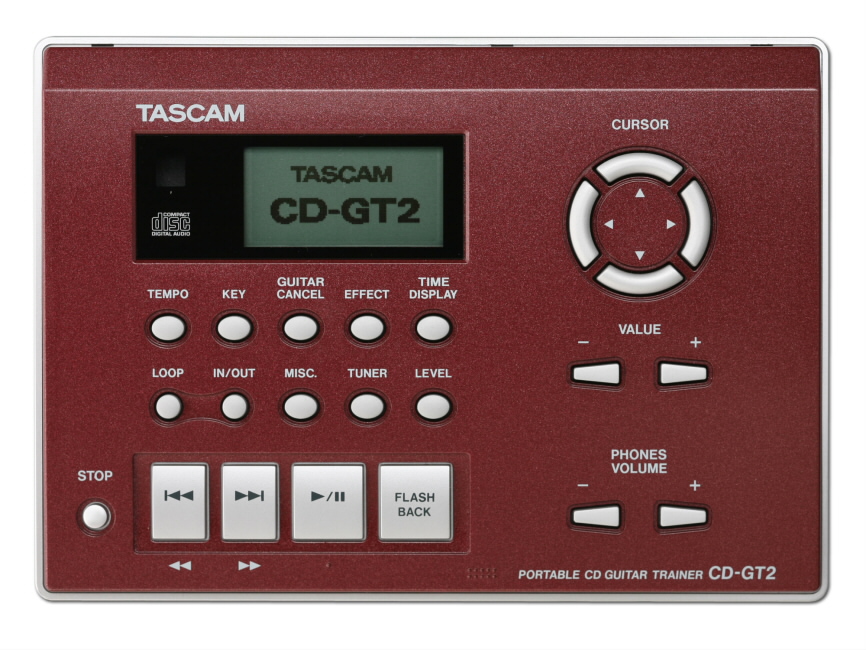 TASCAM CD-GT2 ポータブルCDギタートレーナーと弦とクロス