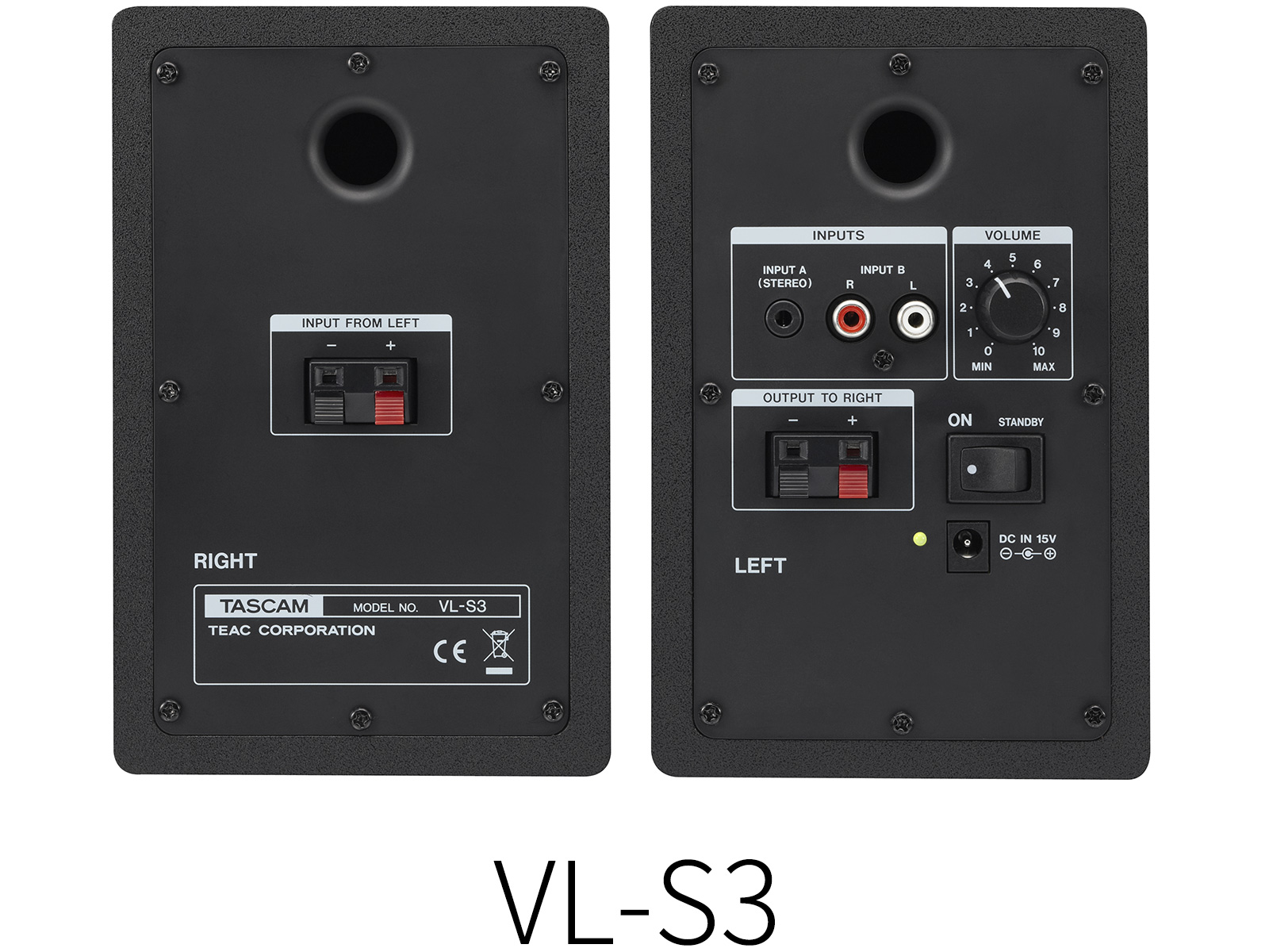VL-S3/VL-S3BT | デスクトップパワードモニタースピーカー | TASCAM (日本)